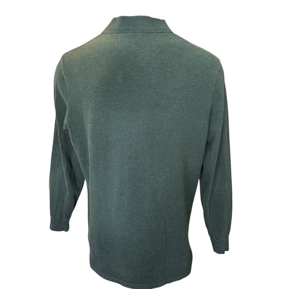 Polo Ralph Lauren Mens Long Sleeve Classic Fit Polo Shirt Green Red Pony Logo XL - Picture 4 of 7
